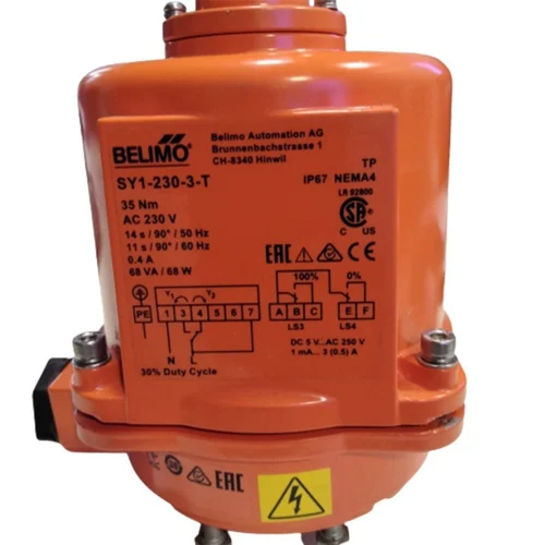 Sy1 230 3 T Belimo Butterfly Valve Actuator - Color: Orange