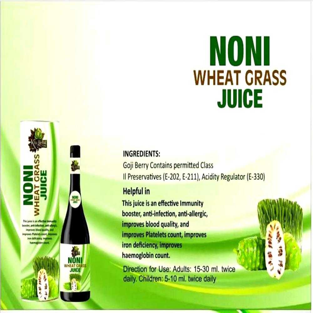 Bulk Noni Wheat Grass Juice 500ml - Direction: Twice A Day Morning And Evening