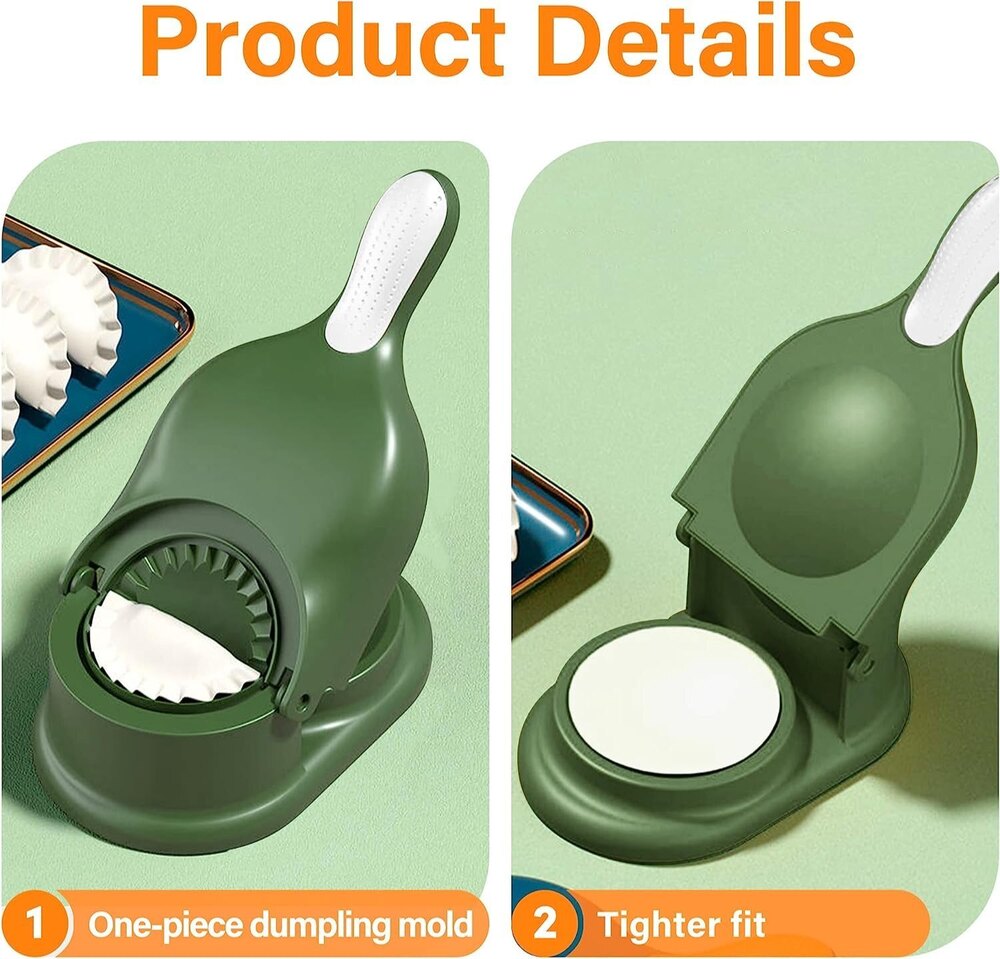 2 In 1 Dumpling Momo Maker - Durable Plastic, Various Sizes Available | Ideal For Commercial And Home Use With Easy Manual Installation