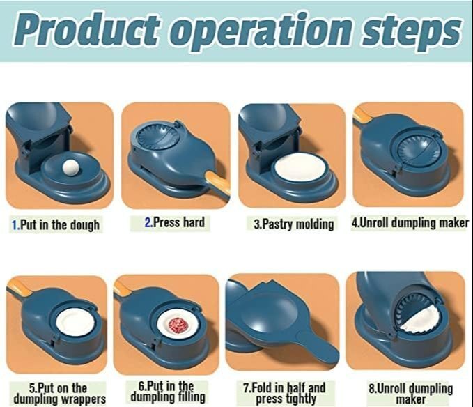2 In 1 Dumpling Momo Maker - Durable Plastic, Various Sizes Available | Ideal For Commercial And Home Use With Easy Manual Installation