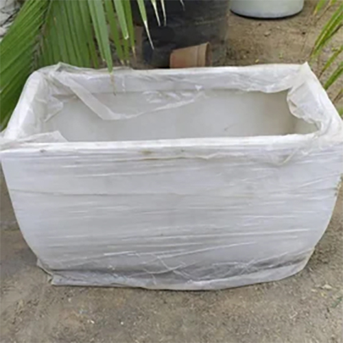 Rectangular Tray Flower Pot - Color: White