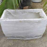 Rectangular Tray Flower Pot - Color: White