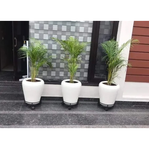 Plain White Fiberglass Planter