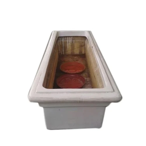 Rectangle Fiberglass Planter - Color: Off White