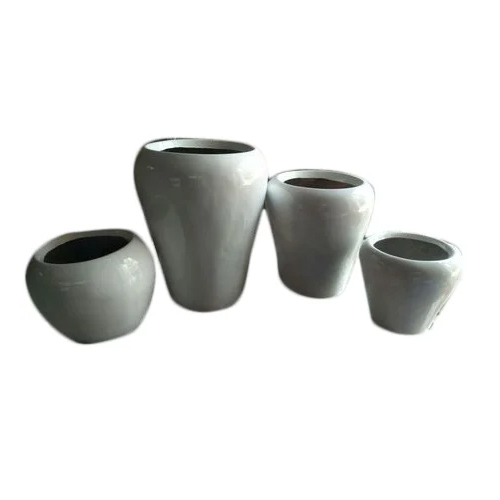 Fiberglass Plant Round Planter