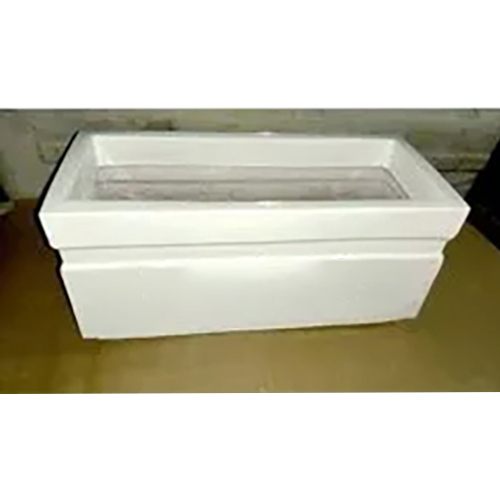 White Frp Planter Pot - Finish: Plain