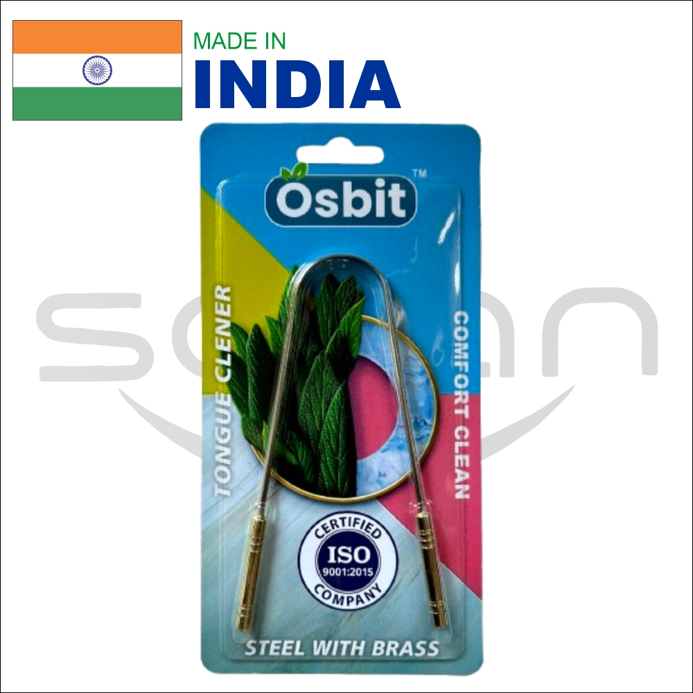 Osb-013 Steel Tongue Cleaner With Brass - Age Group: Adults