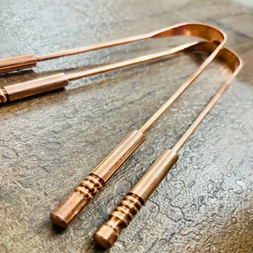 Pure Copper Tongue Cleaner Scraper - Age Group: Adults