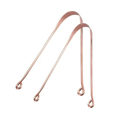 6.3 Inch Copper Tongue Cleaner - Age Group: Adults