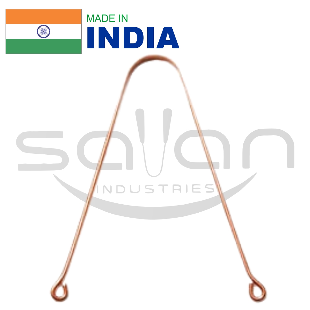 6.3 Inch Copper Tongue Cleaner - Age Group: Adults