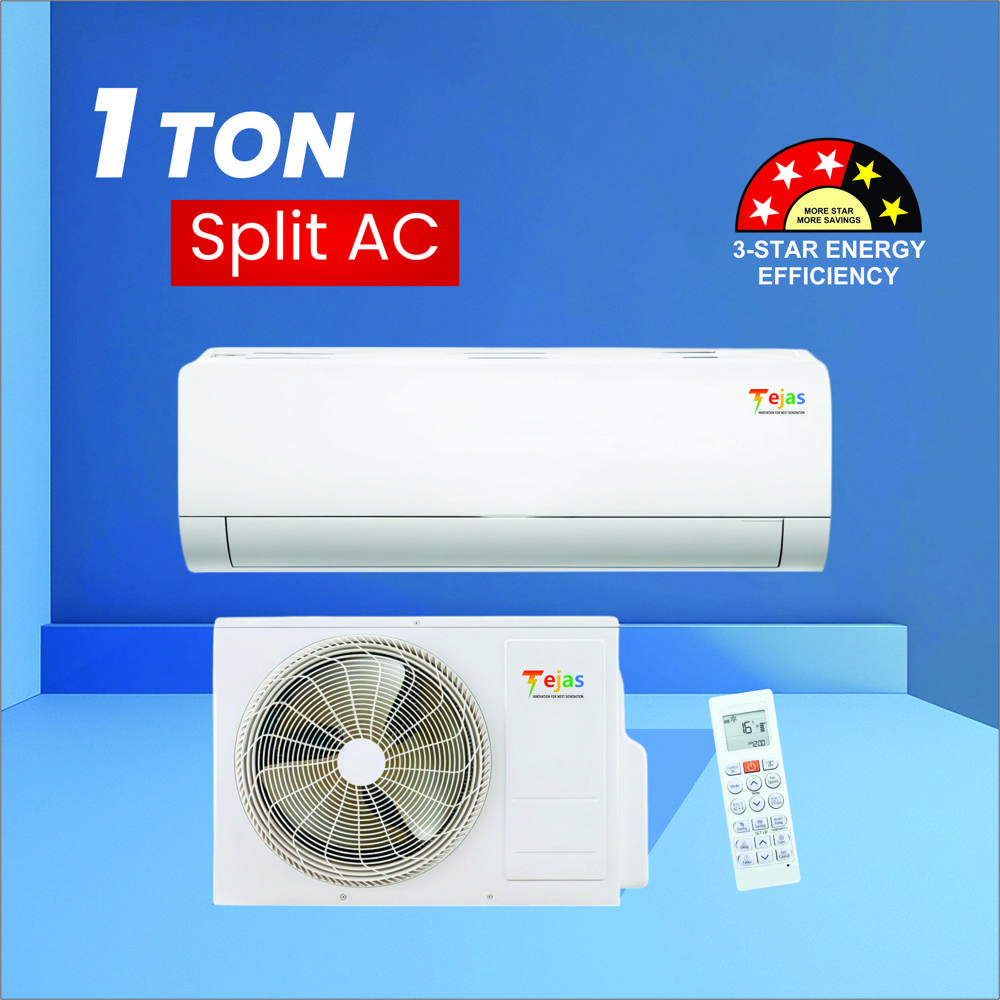 1.0 Ton 3-star Fixed Speed Split Air Conditioner - Color: White
