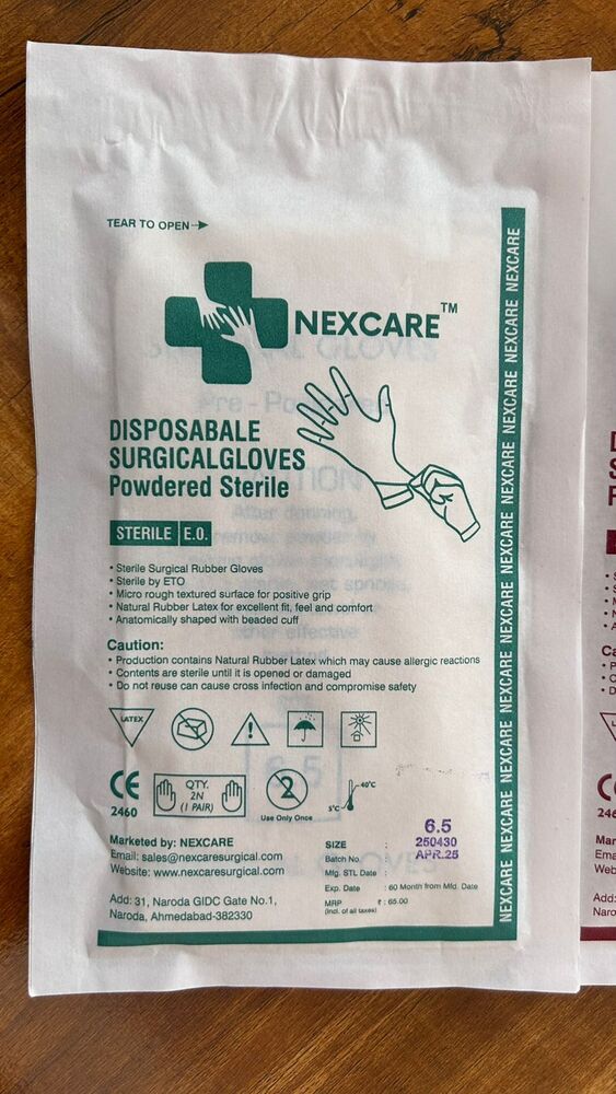 POWDER STERILE SURGICAL GLOVES