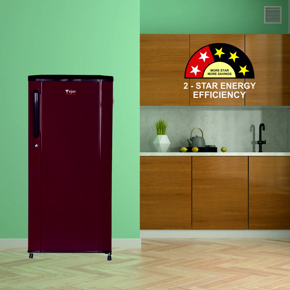 180 Ltr. Refrigerator - PLAIN (Blue/Wine) 