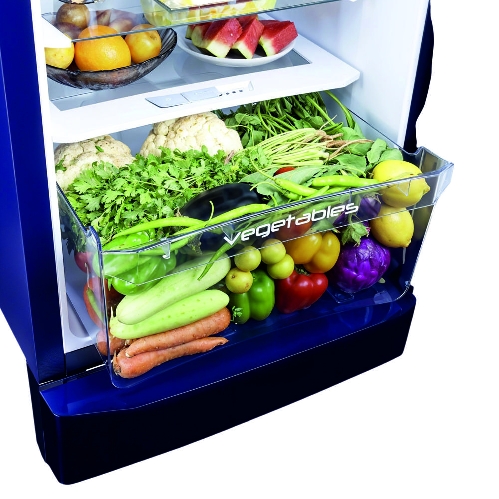 180 Ltr. Refrigerator - Small Flower - Color: Blue