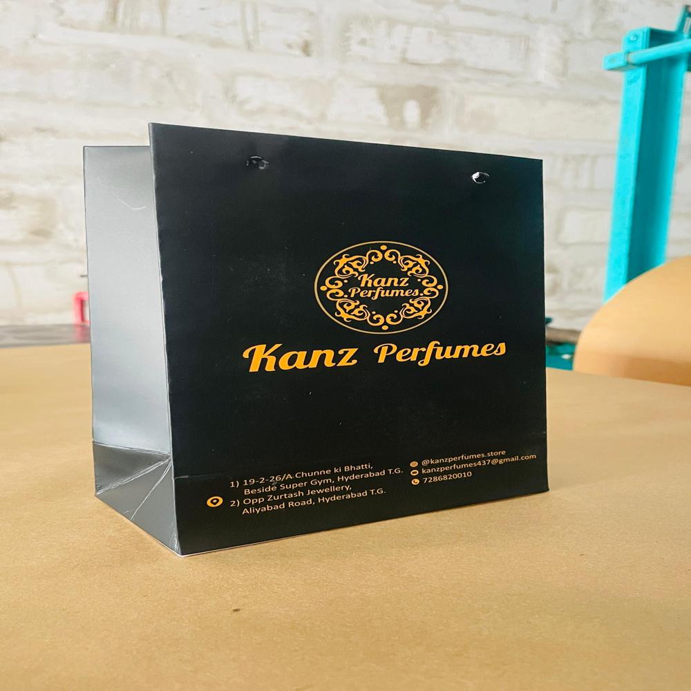 High Quality Printed Black Shopping Paper Bag