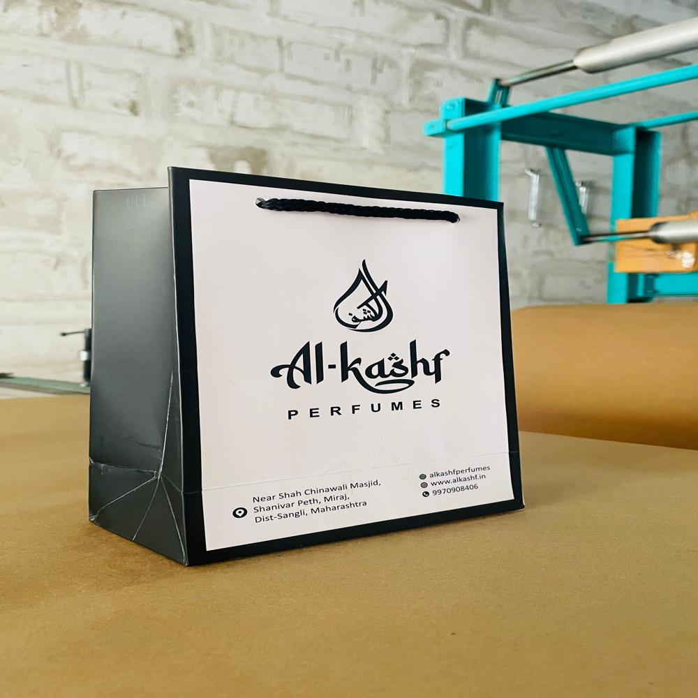 High Quality Printed Black Shopping Paper Bag