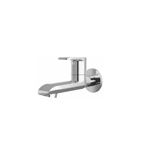 BRS 60023 Long Body Bib Cock With Wall Flange