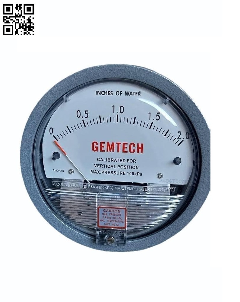 GEMTECH Differential Pressure Gauge From Chandigarh India