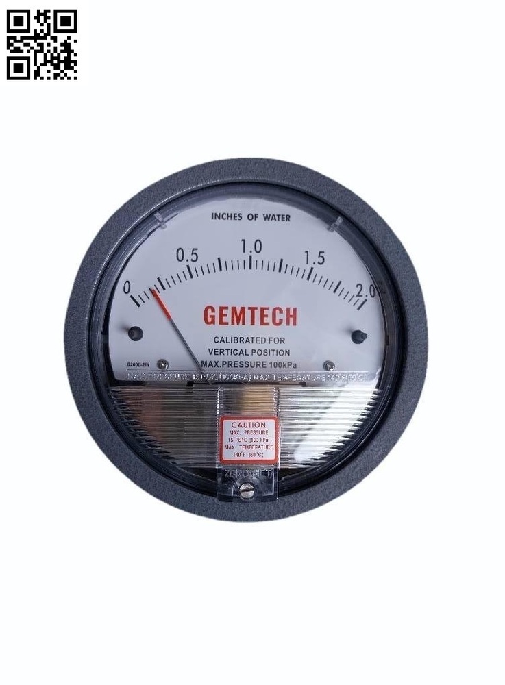 Gemtech Differential Pressure Gauge From Chandigarh India