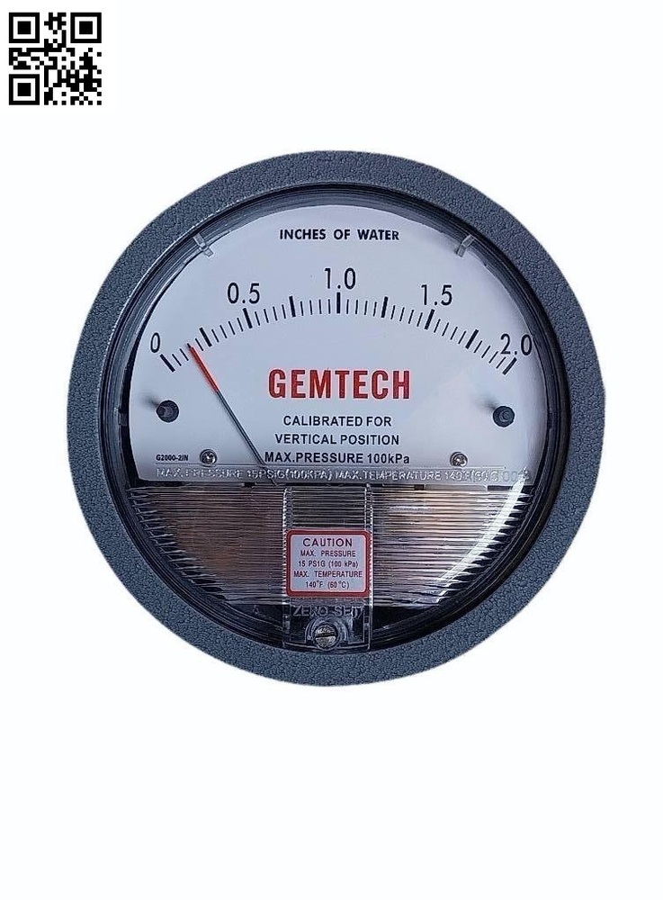 GEMTECH Differential Pressure Gauge From Chandigarh India