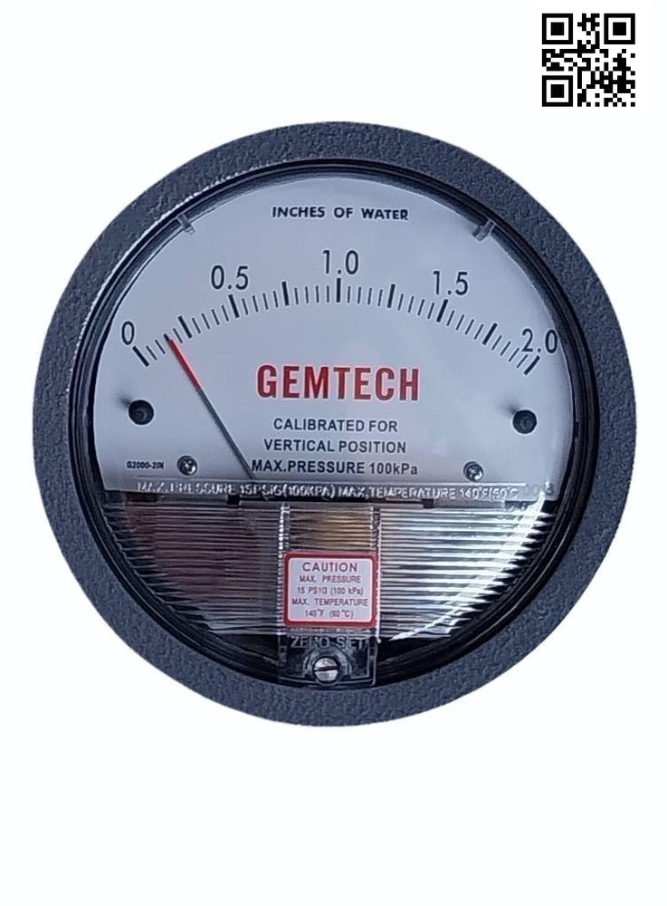 Gemtech Differential Pressure Gauge From Chandigarh India
