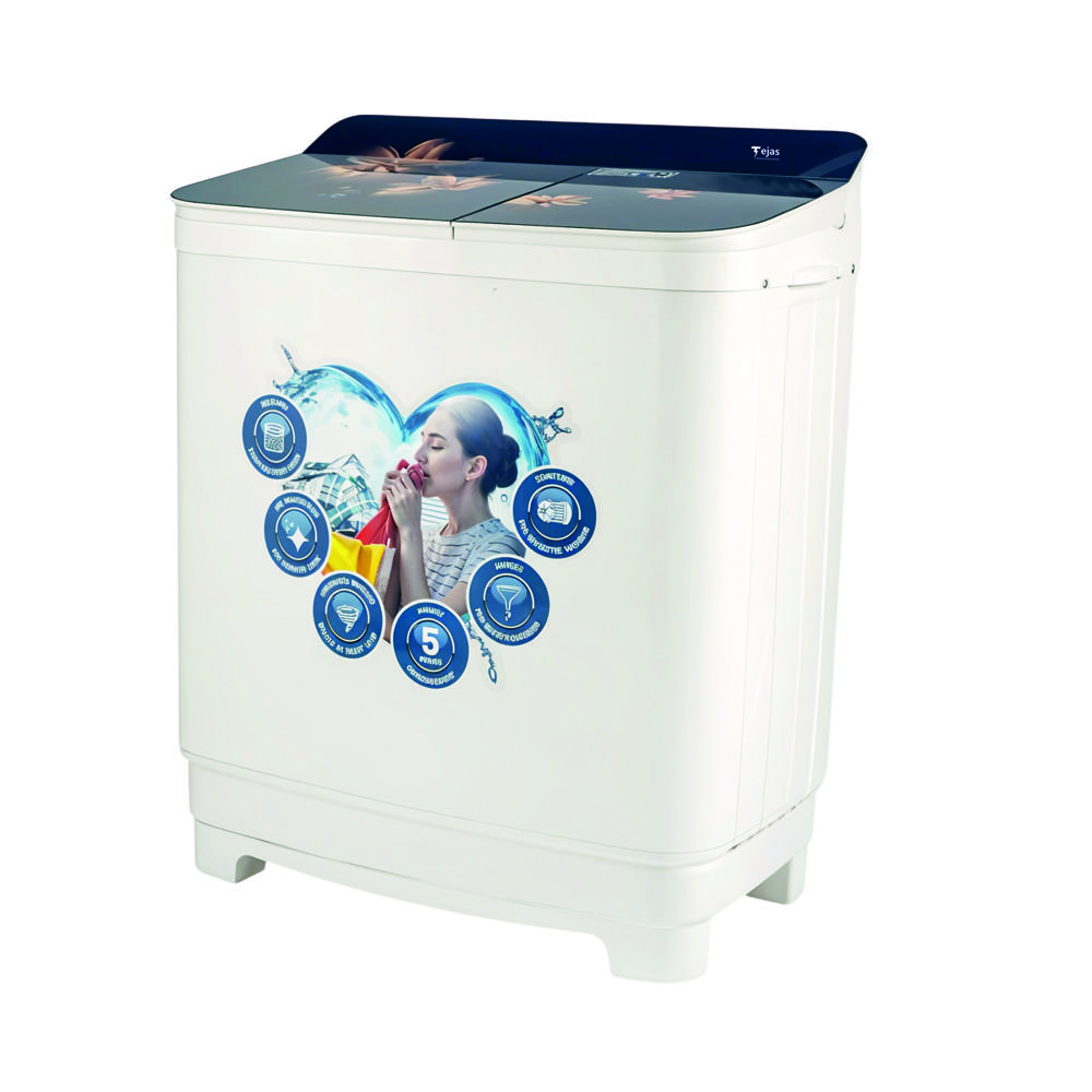7.5 KG Semi-Automatic Washing Machine - Toughened Glass With Foot