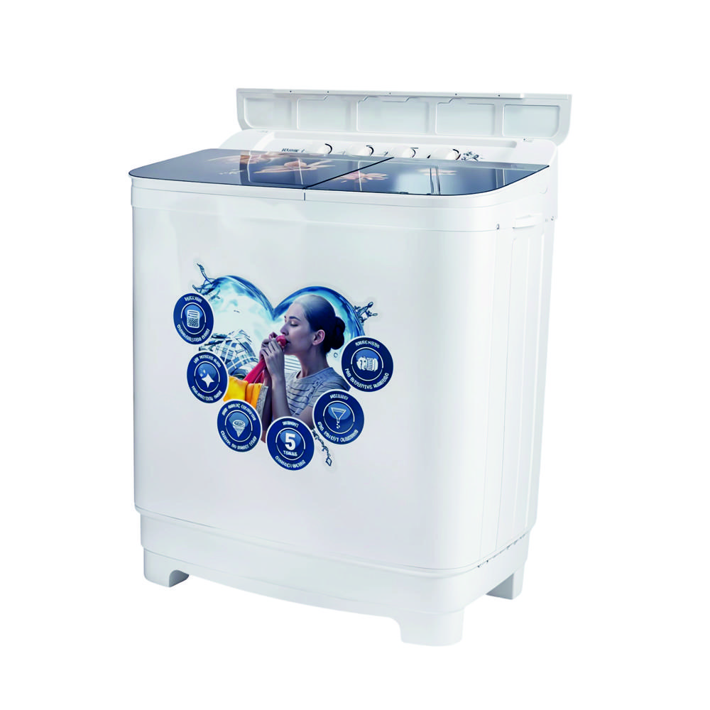 7.5 KG Semi-Automatic Washing Machine - Toughened Glass With Foot