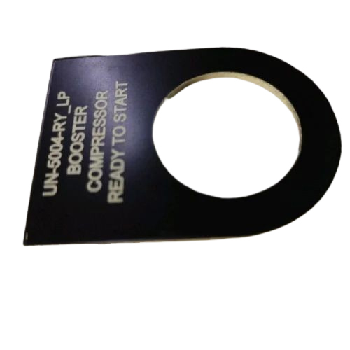 Black Polycarbonate Safety Sticker - Pattern: Printed