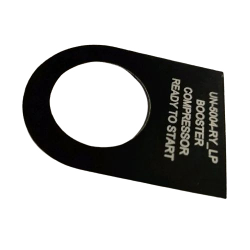 Black Polycarbonate Safety Sticker