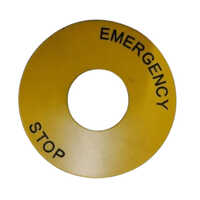 13mm Yellow Round Polycarbonate Sticker - Pattern: Printed