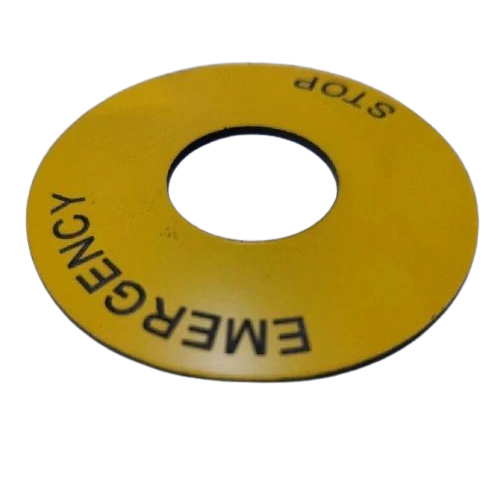 13mm Yellow Round Polycarbonate Sticker