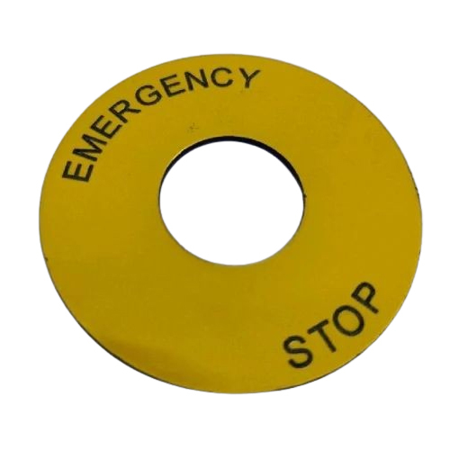 13mm Yellow Round Polycarbonate Sticker