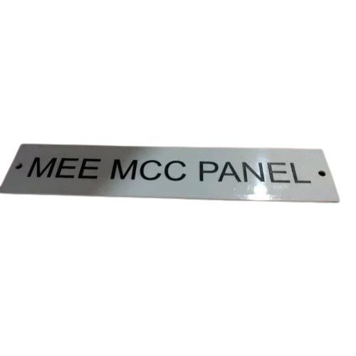 10mm White Aluminum Name Plate