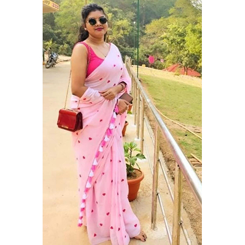 Exclusive Pure Mull Cotton  Embroideries Saree