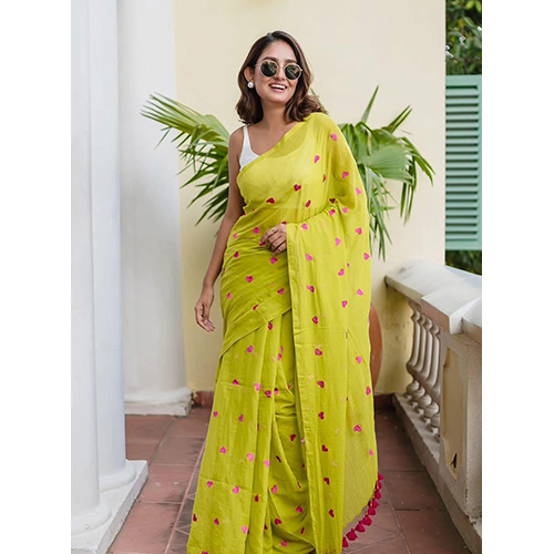 120 Count Love Motive Embodaries Saree