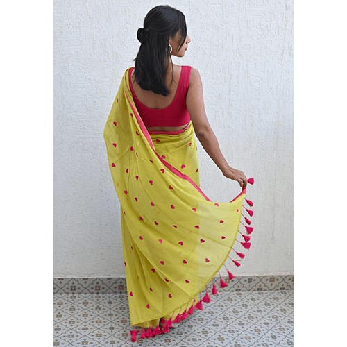 120 Count Love Motive Embodaries Saree