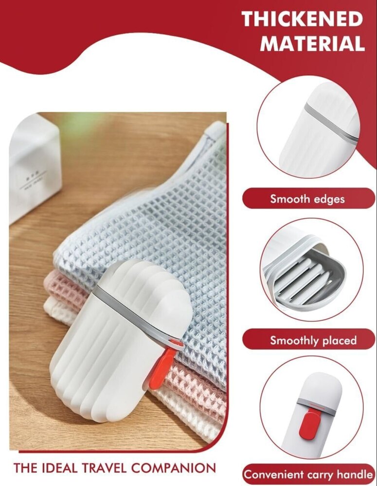 Travel Soap Microfiber Mop - Plastic, 11x7.5x4 Cm | Ideal For Travel, Camping, Manual Installation For Convenient Cleaning On The Go