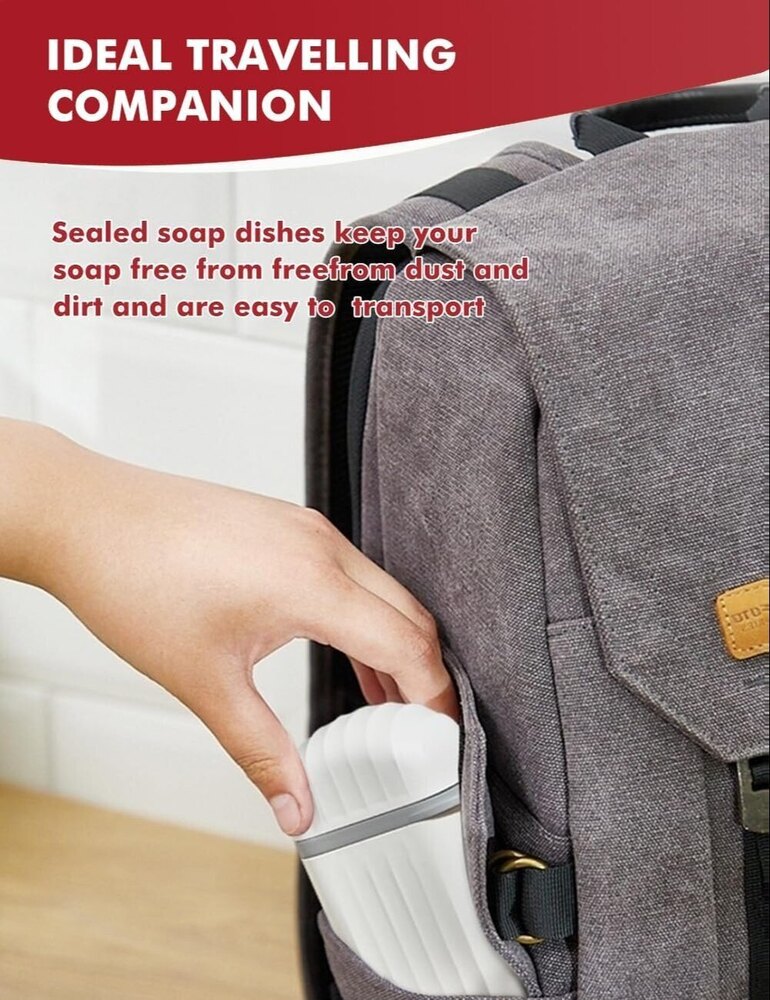 Travel Soap Microfiber Mop - Plastic, 11x7.5x4 Cm | Ideal For Travel, Camping, Manual Installation For Convenient Cleaning On The Go