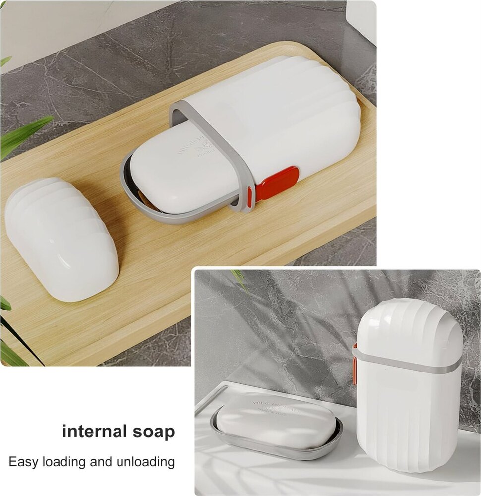 Travel Soap Microfiber Mop - Plastic, 11x7.5x4 Cm | Ideal For Travel, Camping, Manual Installation For Convenient Cleaning On The Go