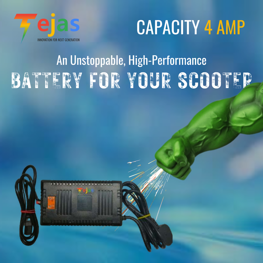 4A Lead-Graphene Battery Charger for Electric Scooters