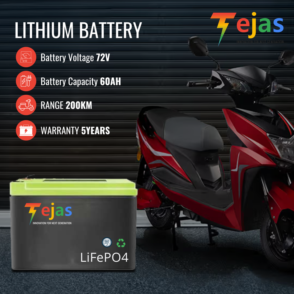 72V 40Ah LiFePO Battery Pack with Smart BMS