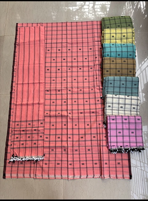 Handloom cotton Matha Check 2 Piece Suit