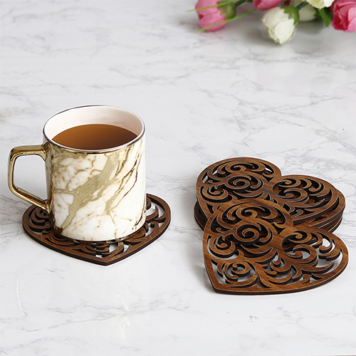 Tc-001 Tea Coasters - Color: Brown