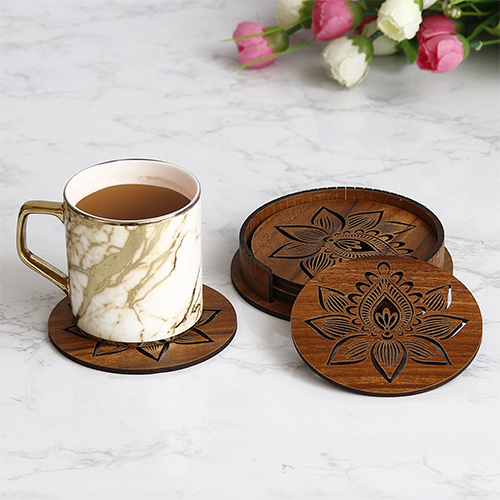 Tc-002 Tea Coasters - Color: Brown