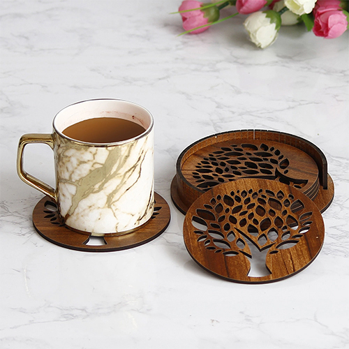 Tc-003 Tea Coasters - Color: Brown