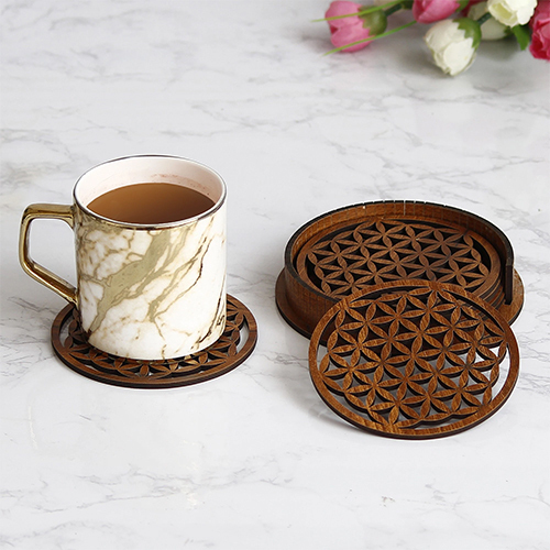 Tc-004 Tea Coasters - Color: Brown