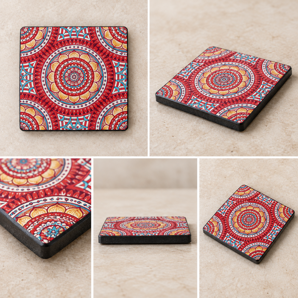Tc-007 Tea Coasters - Color: Multicolor