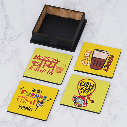 Tc-111 Tea Coasters - Color: Yellow