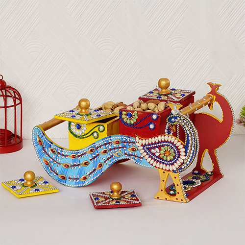 CA-DF004 Blue Handmade Dry Fruit Box