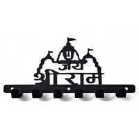 Jai Shri Ram Metal Key Holder - Color: Black